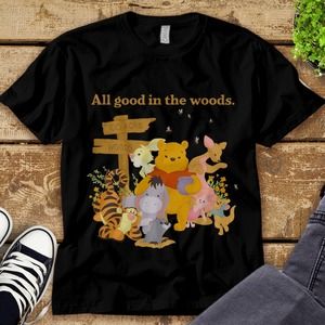 Disney Winnie The Pooh Group Shot All Good In The Woods Unisex Tee Adult T-shirt